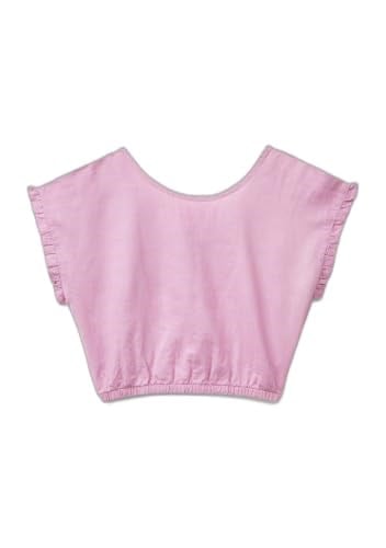 Benetton Kız Çocuk Pembe Keten Karışımlı Bluz