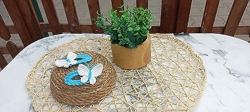 Benim Marifetlerim - Beyaz Kelebek Modeli Lila Örgü Toka 1 Çift