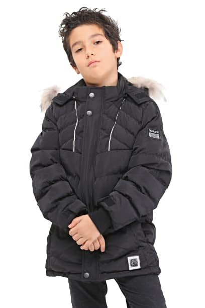 Benittokids Natural Kürklü Erkek Çocuk Kaban 51237 Siyah 16 YAŞ