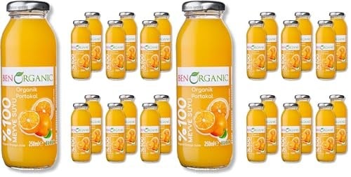 BenOrganic Portakal Suyu 250 ml Cam Şişe (2 paketi)