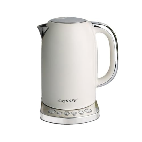 BergHOFF Gem Concept 1, 7 L Su Isıtıcı – 2400 W, Çoklu Otomatik Sıcaklık Ayarı | Vanilya Krem