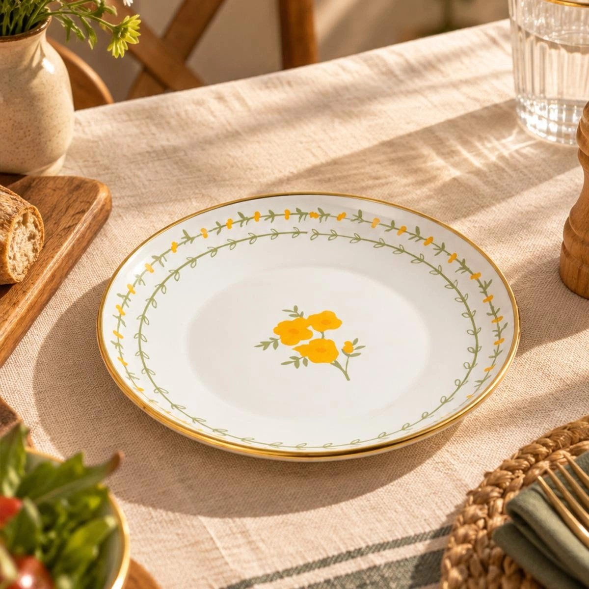 Bernardo Almera Emaye Servis Tabağı 21 Cm