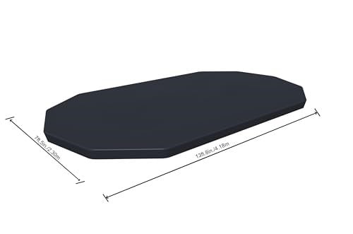 Bestway Flowclear PVC branda, gri, Power Steel havuz için - Seçenekler: 396 x 185 cm (Kare), 424x250x100 cm...