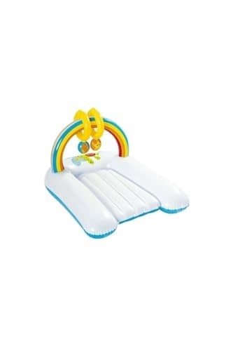 Bestway Şişme Bebek Alt Değiştirme Yatağı, 81x63x46 cm, Gökkuşağı Tasarım, Oyuncaklı
