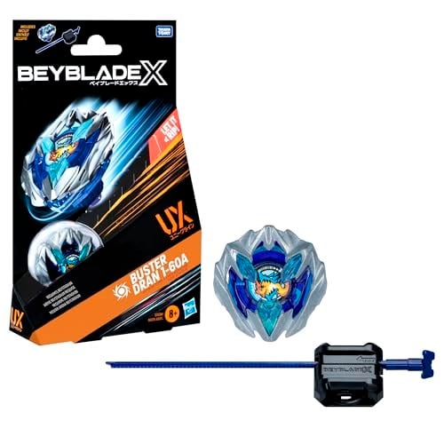 Beyblade X Buster Dran 1-60A UX Başlangıç Paketi Seti, Saldırı Tipi Üst ve Başlatıcılı; Otantik Takara Tomy Battle Tops Oyunlar/Erkek ve Kız Çocukları için Oyuncaklar 8+