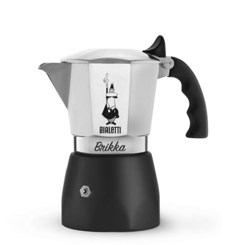 Bialetti Brikka Moka Pot 4 Cup Siyah