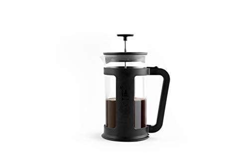 Bialetti - Smart French Press: Yaklaşık 1L kapasiteli kahve hazırlayıcı - Siyah Polipropilen Gövde - Bulaşık Makinesinde Yıkanabilen Borosilikat Cam Sürahi - Paslanmaz Çelik Filtre Sistemi