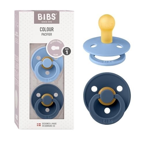 Bibs Colour İkili Kauçuk Emzik-Sky Blue/Steel Blue 0-6 Ay