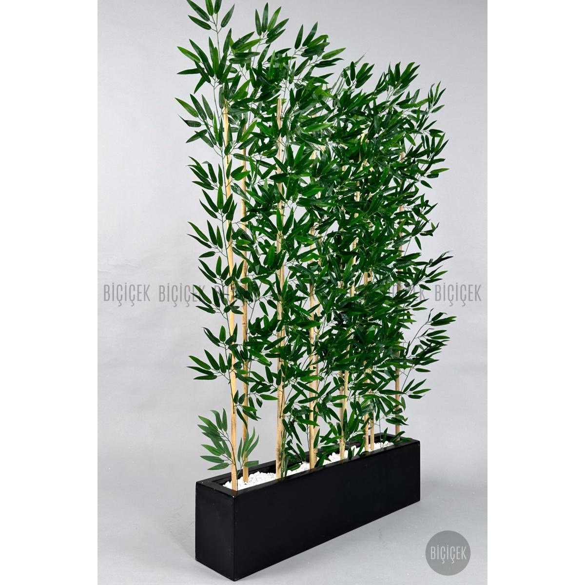 Biçiçek Bambu Separator 170 Cm 10 Dallı Yoğun Yapraklı Siyah
