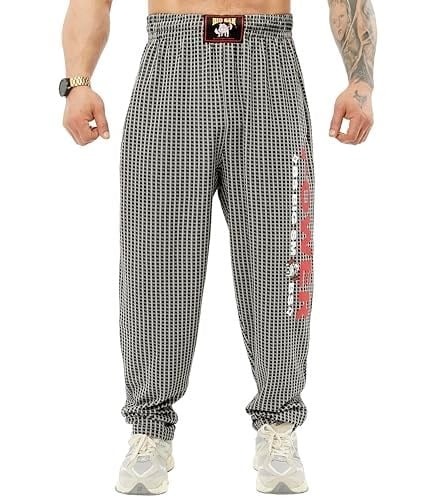 BIG SAM SPORTSWEAR COMPANY Cepli Erkek Eşofman Altı, Erkek Activewear Egzersiz Rahat Tasarım Bol Kas Pantolonları