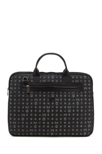 Bilik Deri Monogram Siyah Unisex Laptop & Evrak Çantası RH09 BUSİNESS-MG (Siyah)