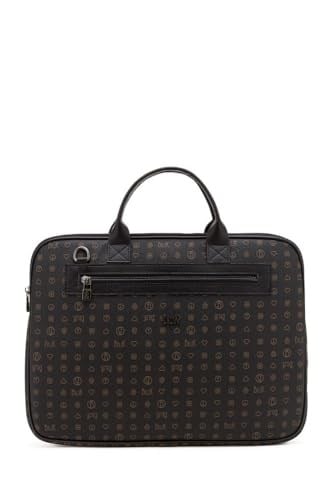 Bilik Deri Monogram Siyah Unisex Laptop & Evrak Çantası RH09 BUSİNESS-MN (Siyah)