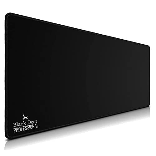 Black Deer Oyuncu Mouse Pad, Fare Altlığı, Kenar Dikişli, Kaymaz Taban, Ofis Tipi, Pürüzsüz Yüzey, Çalışma Masası Altlığı (90x40 XL) - Seçenekler: 30x25 S, 35x28 M, 70x30 L, 90x40 XL
