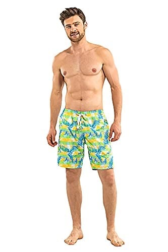 Blackspade Erkek Şort Mayo - 8566 - Çizgili Palmiye Baskılı - Seçenekler: Medium, Large, X-Large, XX-Large