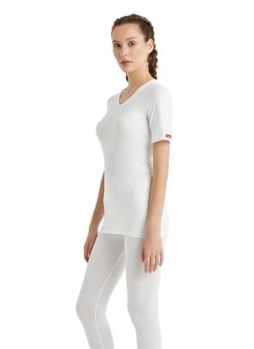 Blackspade V Yaka Kısa Kol Unisex Beyaz Termal İçlik C3T6N2O1