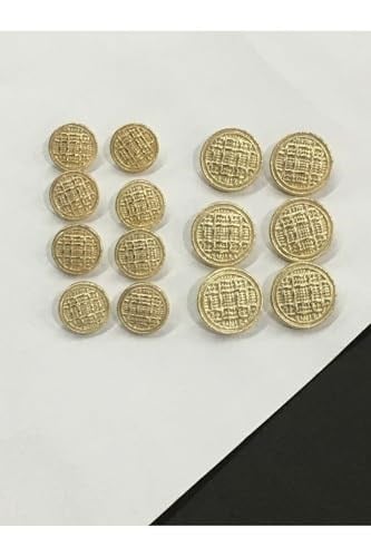 Blazer Ceket Düğmesi Takımı Hasır Model Gold