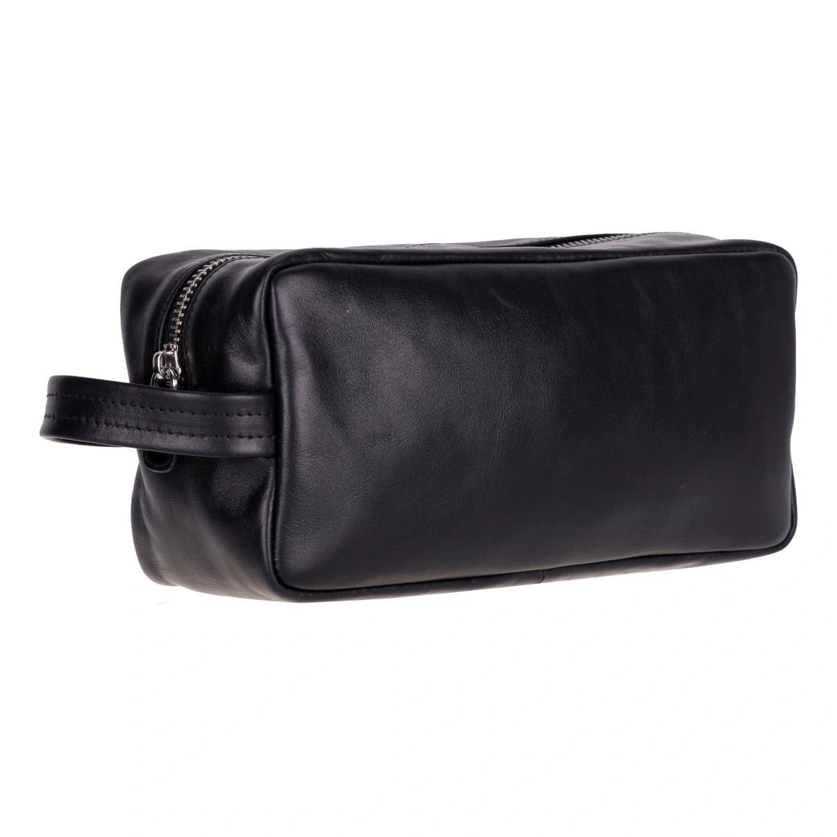 Bloominbag Bloombiel Obsidian Siyah Hakiki Deri Seyahat Ve Makyaj Çantası