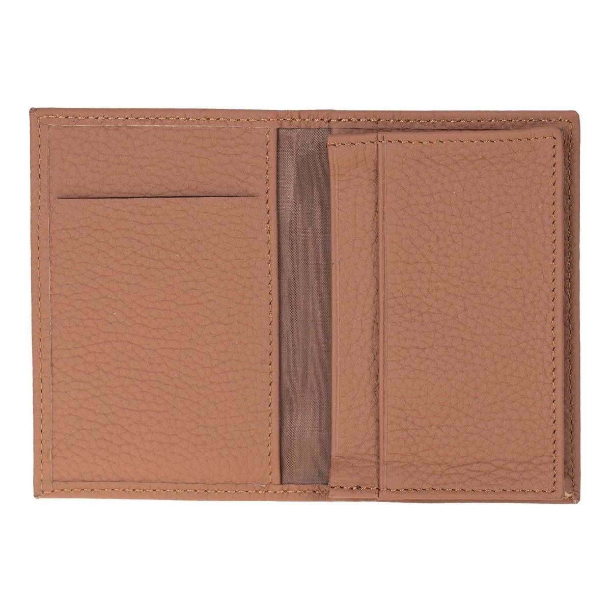 Bloominbag Bloomcard Verta Desert Tan Hakiki Deri Dikey Kartlık