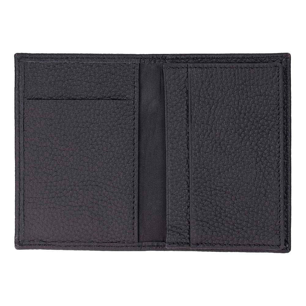 Bloominbag Bloomcard Verta Obsidian Black Hakiki Deri Dikey Kartlık