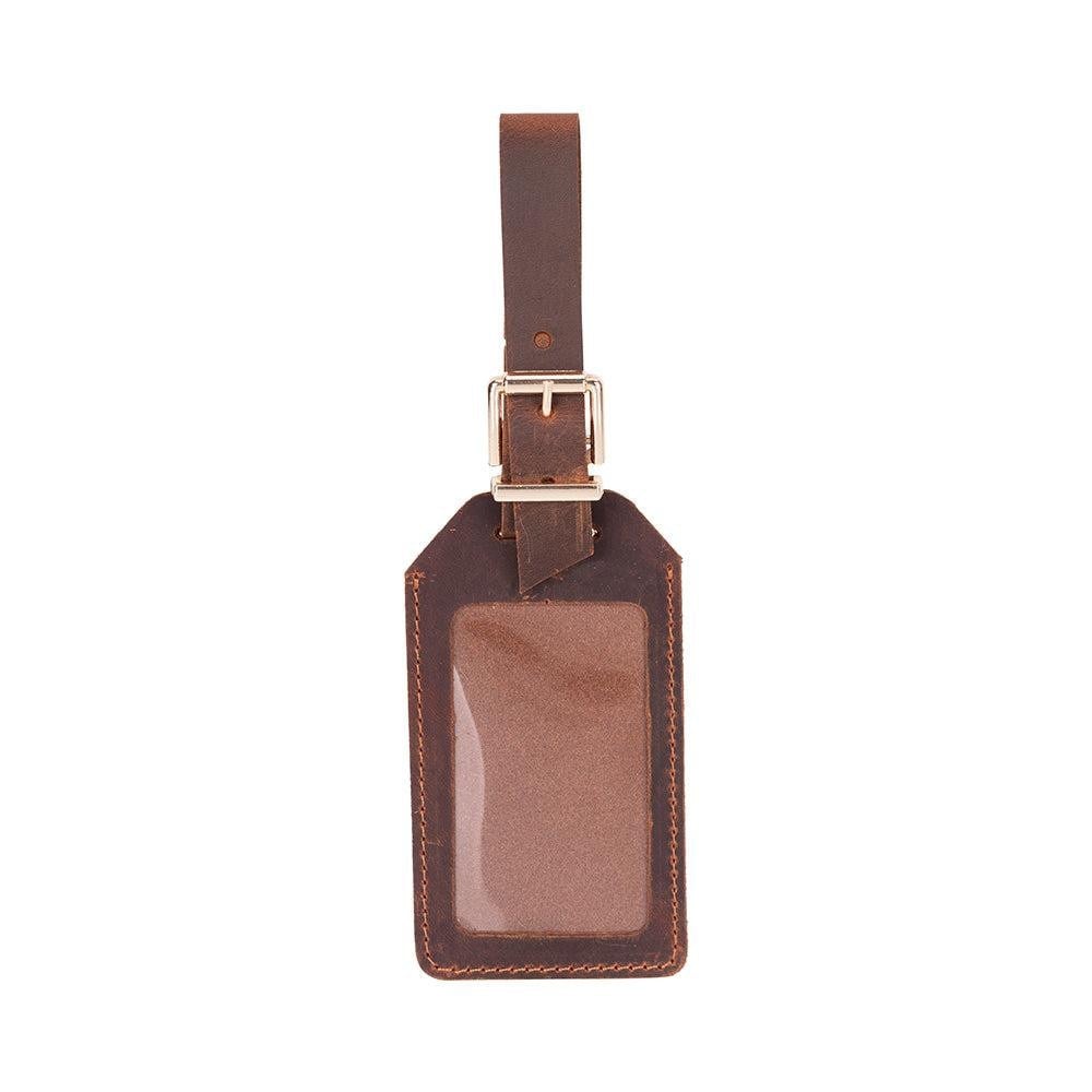 Bloominbag Bloomtag Atlas Saddle Heritage Brown Hakiki Deri Valiz Kimlik Etiketi