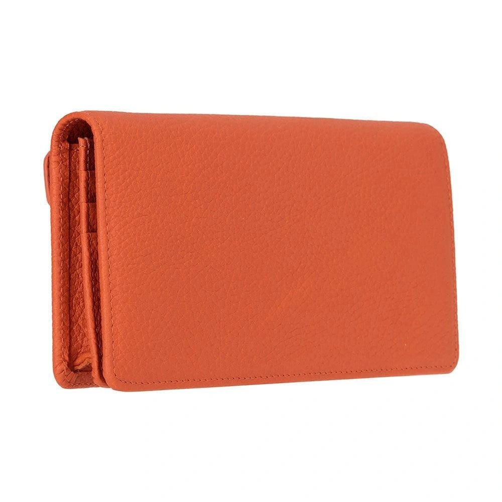 Bloominbag Celestina Pebble Orange Hakiki Deri Telefon Bölmeli Cüzdan