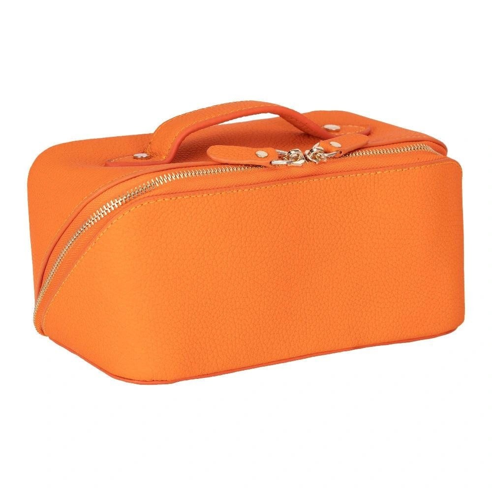 Bloominbag Ella Amber Bloom – Deri Seyahat Ve Makyaj Çantası