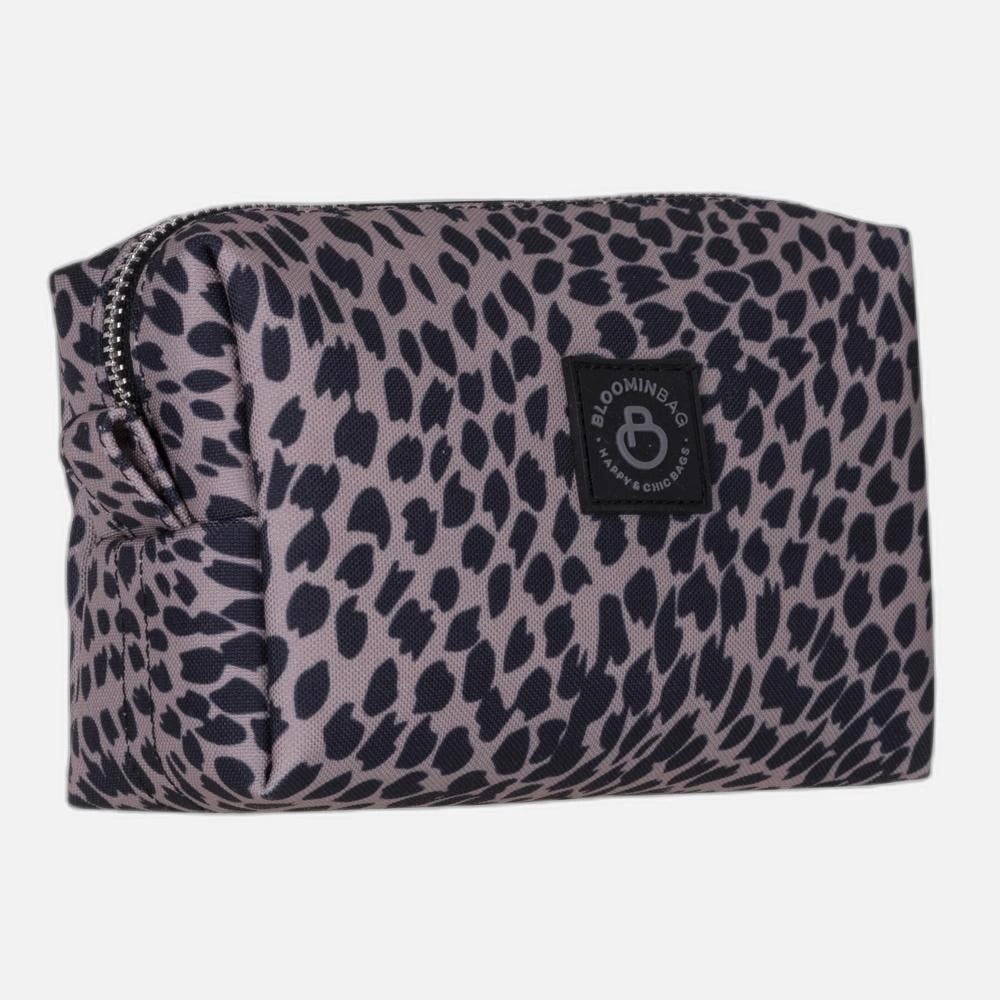Bloominbag Leopard Cita Noir Makyaj Çantası Ve Kompakt Kozmetik Organizer