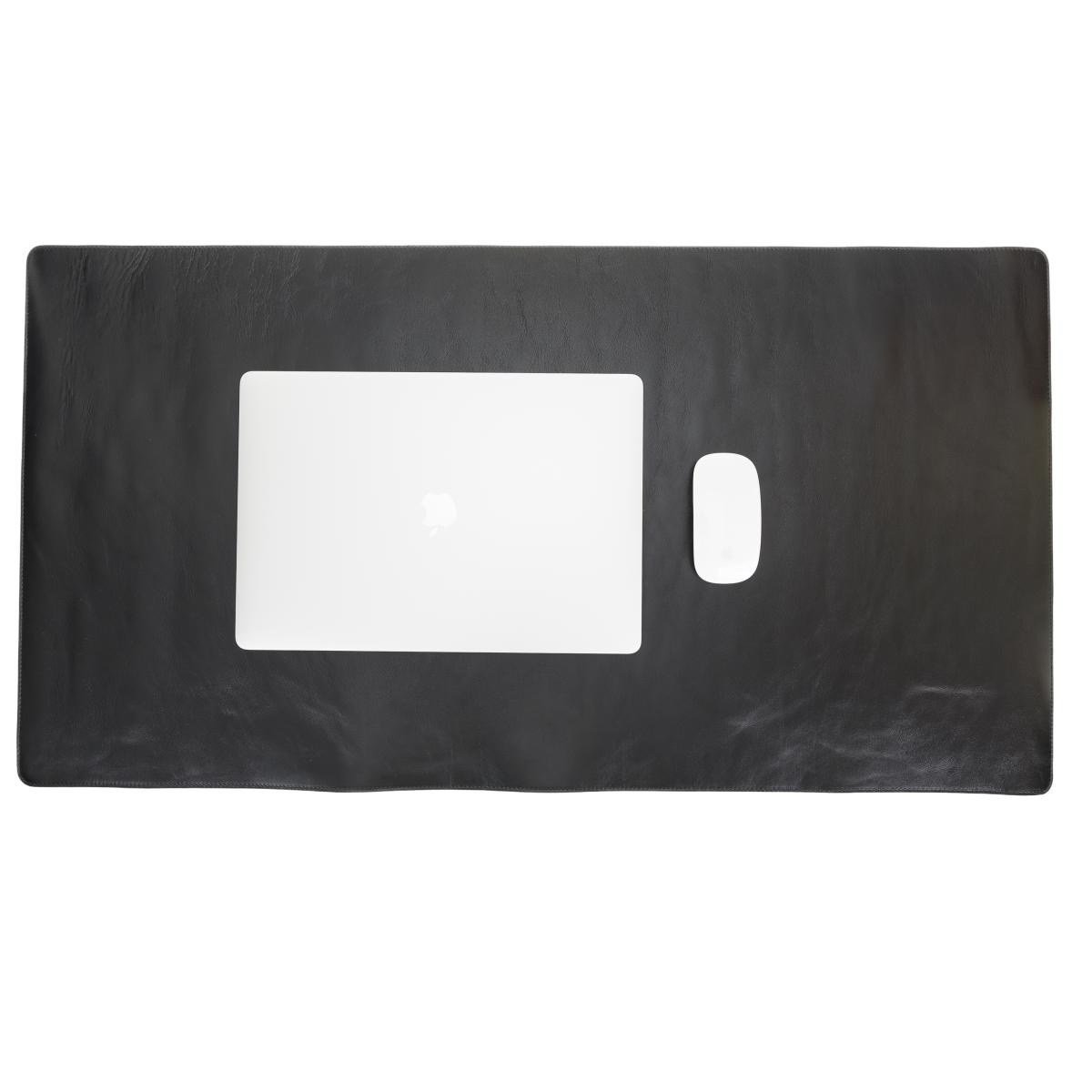 Bloominbag Still & Silent - Noir Gerçek Deri Desk Mat Macbook Altlığı Ve Mousepad
