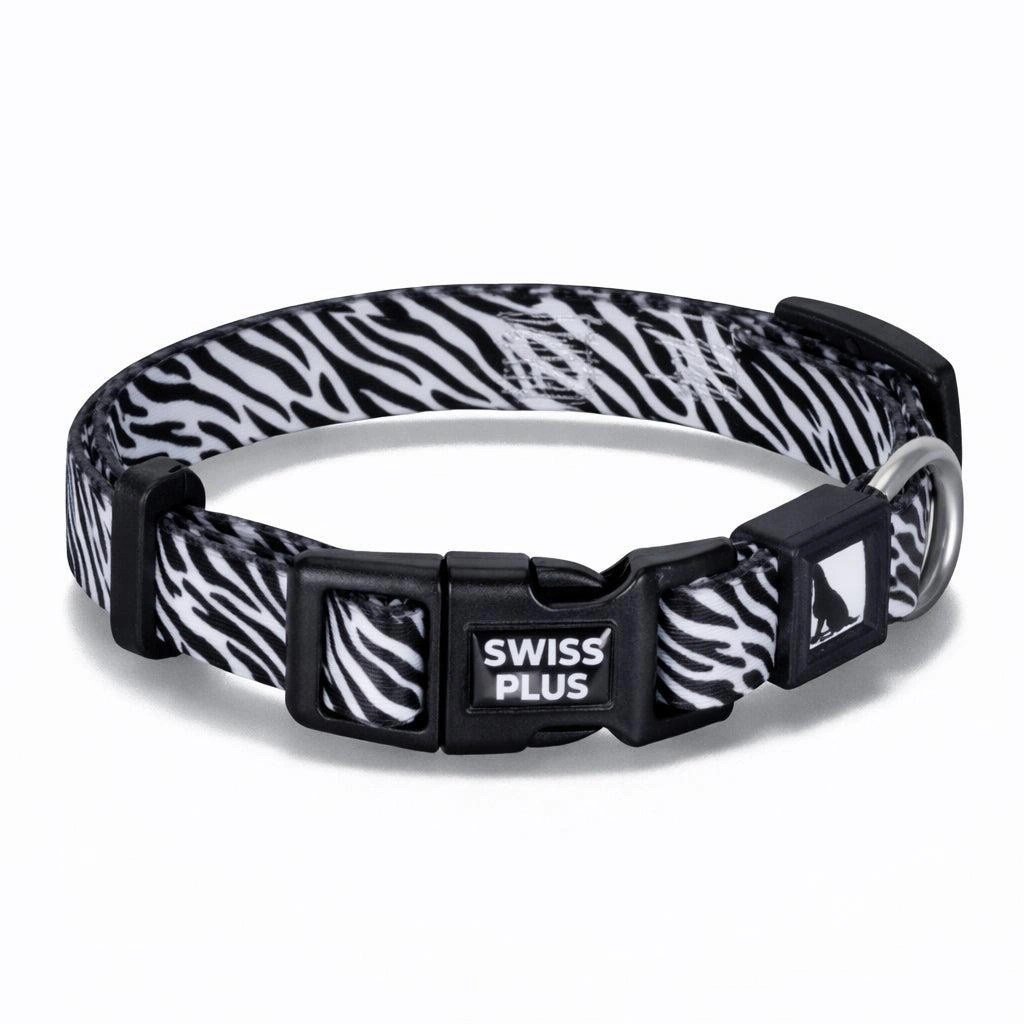 Bloominbag Swissplus Urban Paws Zebra Noir Recycled Köpek Tasması - 20 Mm