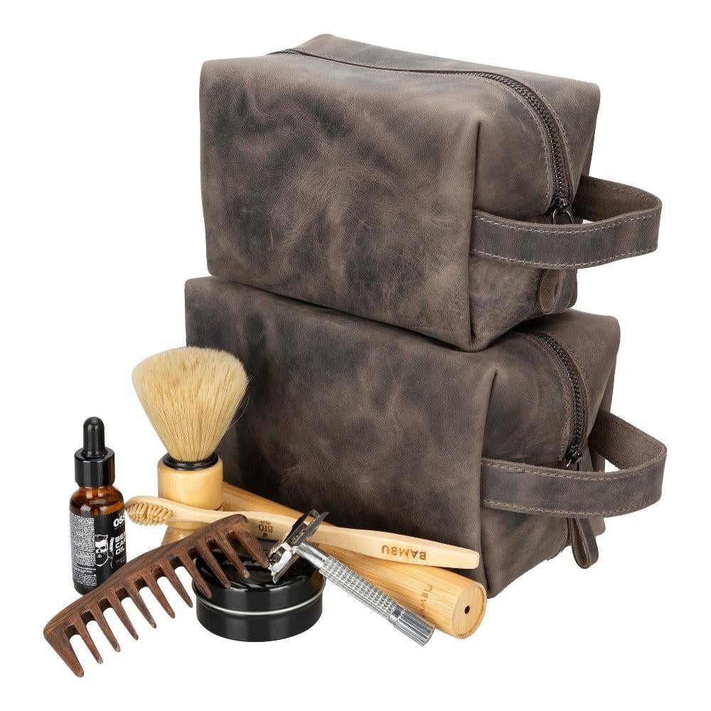 Bloominbag Voyage Cocoa Brown Hakiki Deri Dopp Kit – Large