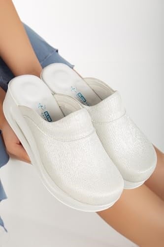 BLUE ORTHOPEDİC SABO TERLİK-Beyaz Sim Klasik Ortopedik Sabo Terlik (Beyaz / 36)