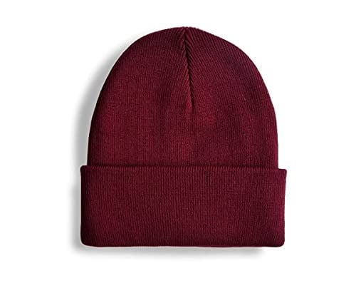 Boldy Klasik Spor Bere-Triko Bere-Unisex Nakışsız Bere-Düz Bere-Unisex Bere-Düz Klasik Bere (Bordo)