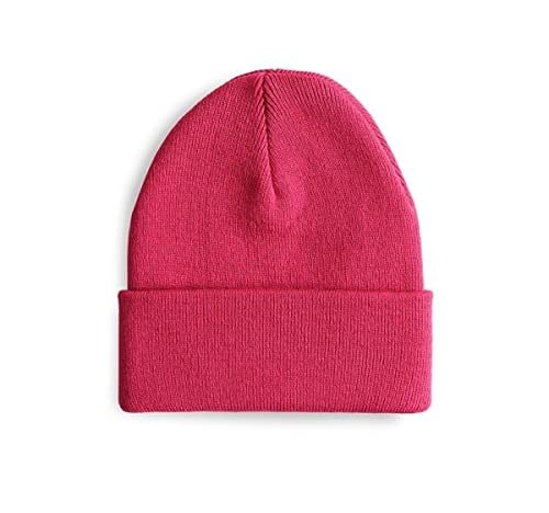 Boldy Klasik Spor Bere-Triko Bere-Unisex Nakışsız Bere-Düz Bere-Unisex Bere-Düz Klasik Bere (Fuşya)