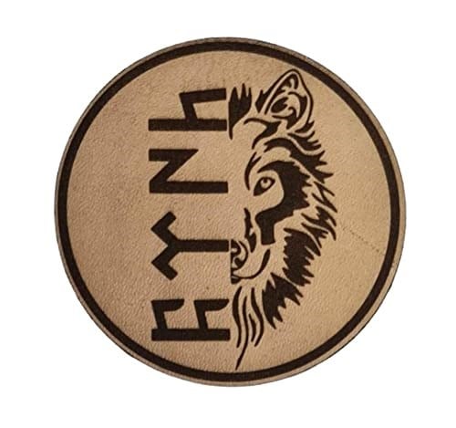 BÖRÜ GÖKTÜRKÇE TÜRK - Deri PEÇ - Arma - Patch