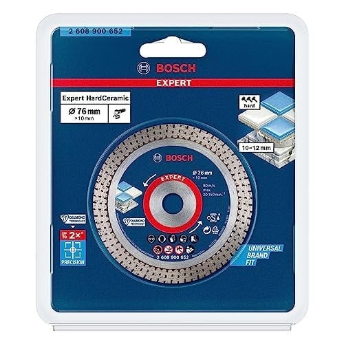 Bosch 1 x Expert HardCeramic 76 mm elmas kesme diski (sert fayanslar, sert taş, çap 76 mm, profesyonel aksesuar, mini açılı taşlama makinesi)