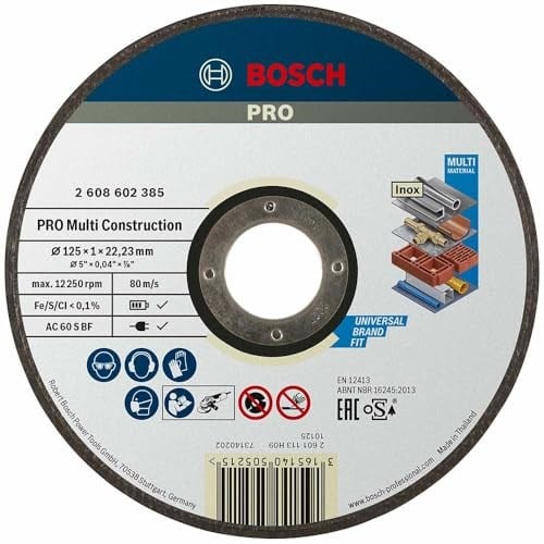 Bosch - 125 * 1, 0 mm Çoklu Malzemelerde Kullanım İçin Düz Kesme Diski (Taş)