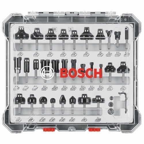 BOSCH (Evrensel Uyumlu Aksesuar) RBS030MBS 30 parça Karbür Uçlu Ahşap Freze Ucu Seti