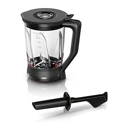 Bosch Hausgeräte Bosch MUZ9MX2 MUM9 cam mikser başlığı, ThermoSafe, 2,3 litre, şeffaf/siyah