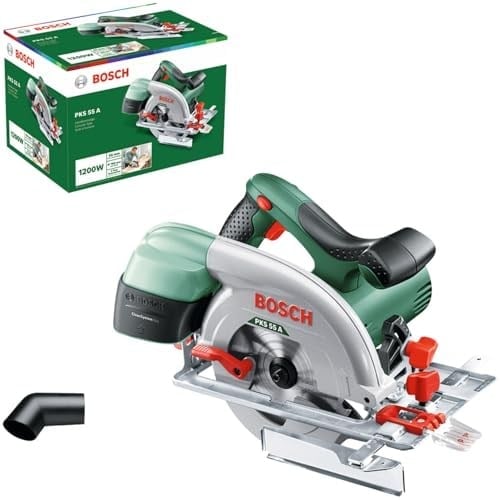 Bosch Home and Garden Elektrikli Daire Testere PKS 55 A (1200 Watt, 160 mm Daire Testere Çapı, Karton Kutuda)
