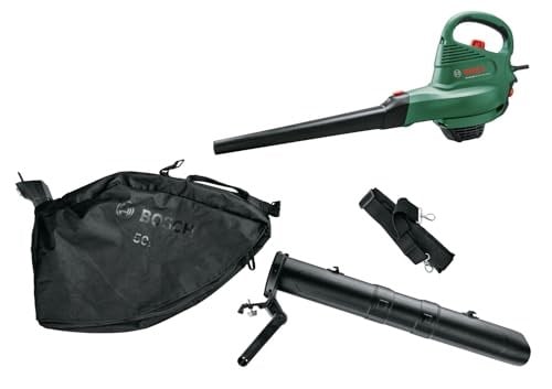 Bosch Home and Garden Elektrikli Yaprak Üfleme ve Toplama Makinesi Universalgardentidy 3000 (3000 W, 50 L Toplama Torbası, Değişken Hız, Yaprakları Üfleme, Toplama ve Öğütme içindir)