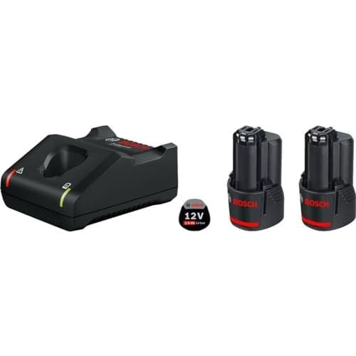 Bosch Professional 12 Volt Akü Şarj Cihazı Seti (2 x 2,0 Ah Li-Ion Akü + GAL 12V-40 Şarj Cihazı, Karton kutuda)