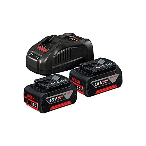 Bosch Professional 18 Volt Akü Şarj Cihazı Seti (2 x 5,0 Ah Li-Ion Akü + GAL 1880 CV Şarj Cihazı, Karton kutuda)