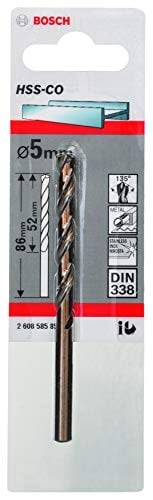 Bosch Professional Accessories Matkap ve Kırıcı Delici Uçları, Metal Matkap Ucu, Gri, 5 mm, 1 Adet - Bedenler: 1 mm, 2,5 mm, 3,5 mm, 4 mm, 4,2 mm, 5 mm, 5,5 mm, 8.5mm...