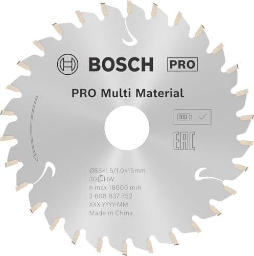 Bosch Professional Dairesel Testere Bıçağı, Standart ( 85 x 15 x 1,5 mm, 30 dişli, akülü daire testere aksesuarı)