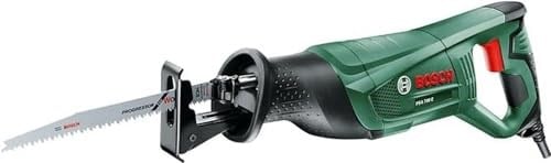 Bosch PSA 700 E Panter Testere, Güçlü 710 Watt Motor, Ahşapta kesme kalınlığı: 150 mm, Çelikte kesme kalınlığı: 10 mm, Testere bıçağı stroku: 20 mm, Yeşil