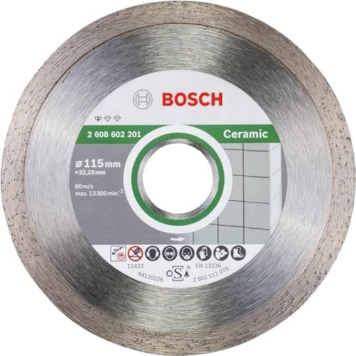 Bosch Standard Seri Seramik İçin, 9+1 Elmas Kesme Diski Set 115 mm - Bedenler: 115 mm, 125 mm