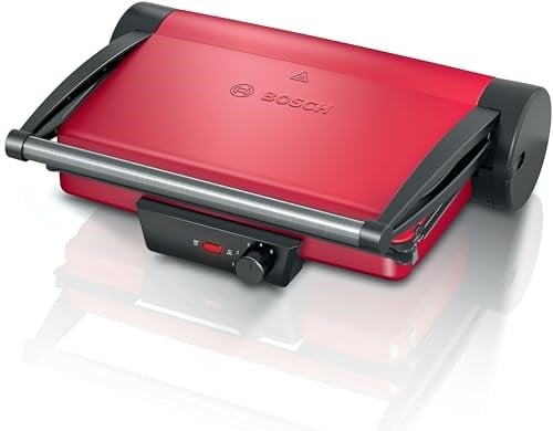 Bosch TCG4104 kontak ızgara TCG4104, Siyah, Kırmızı, Dikdörtgen, Döner, 328 x 238 mm, Alüminyum, CE, VDE