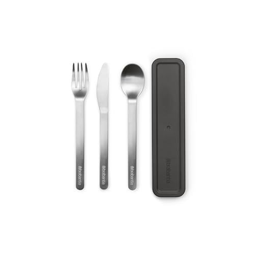 Brabantia 004-01-Make Take Dark Grey Plastik Yemek Taşıma Tabağı 1L