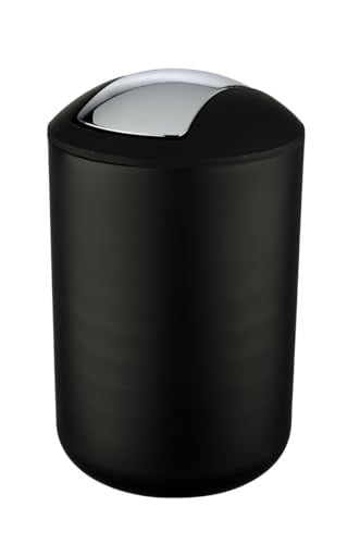 Brazil L siyah sallanan kapaklı kova 6,5 l - Seçenekler: 31 x 19.5 x 19.5 cm, 6,5 L