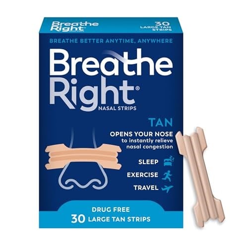 Breathe Right Nasenpflaster, büyük, ten rengi, 1 Pack (30 strips)